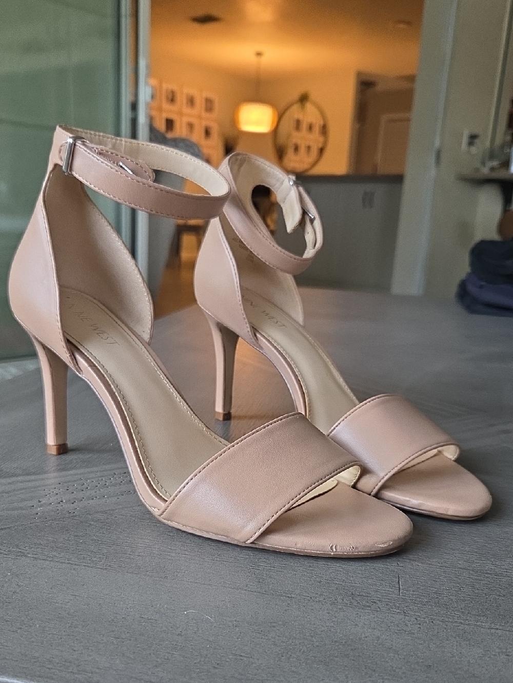 Nine West Blush Ankle-Strap Stiletto Sandals